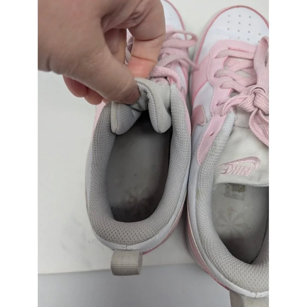 Nike Court Borough Low Sneakers pink white Youth sz 7